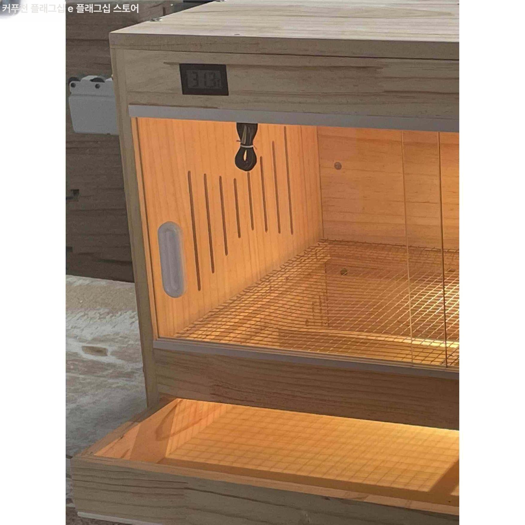 거북이 사육장 원목 대형 온도 인큐베이터 케이지 쉼터 개구리 달팽이 도마뱀 소동물 은신처 - 상세 이미지 3