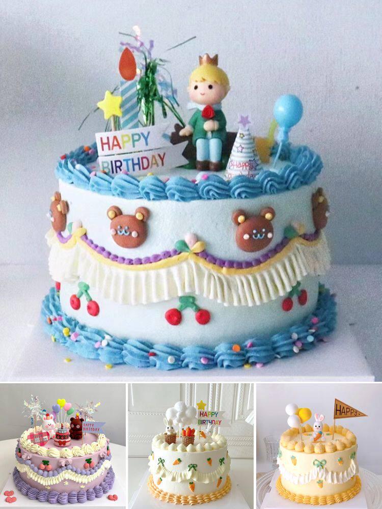 돌상 모형케이크 6인치 생일 페이크 장식 파티 샘플 크리스마스 케이크 파티용 웨딩 스타일 - 상세 이미지 5