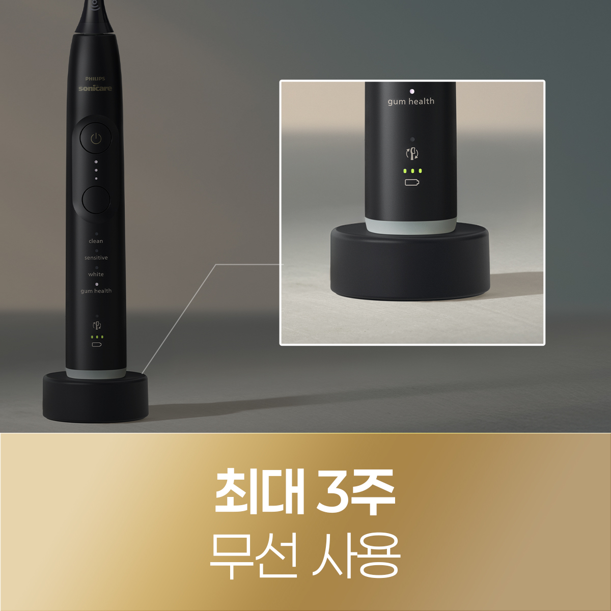 필립스 전동칫솔 올 뉴 소닉케어 프로 7000+플루 바디스크럽 블랙 상품 이미지