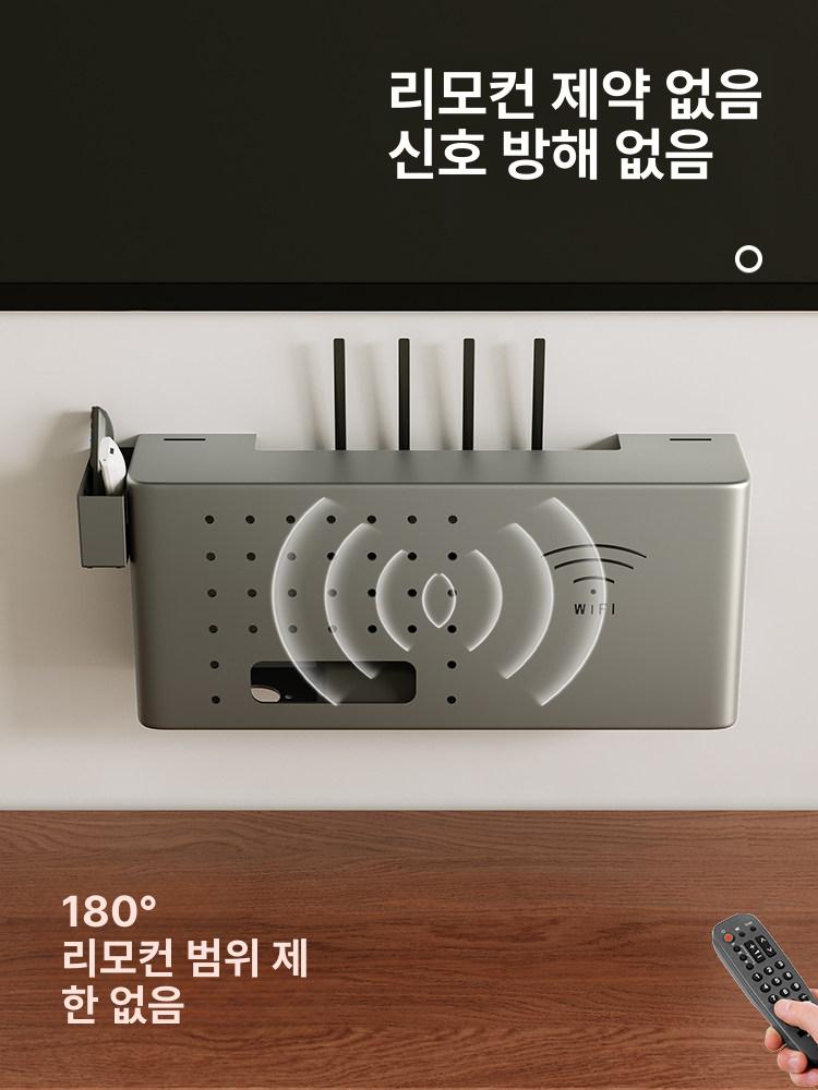 공유기 선반 콘센트가리개 셋탑박스 멀티탭커버 거실 커버 박스 보호 셋톱박스 공유기덮개 - 상세 이미지 5