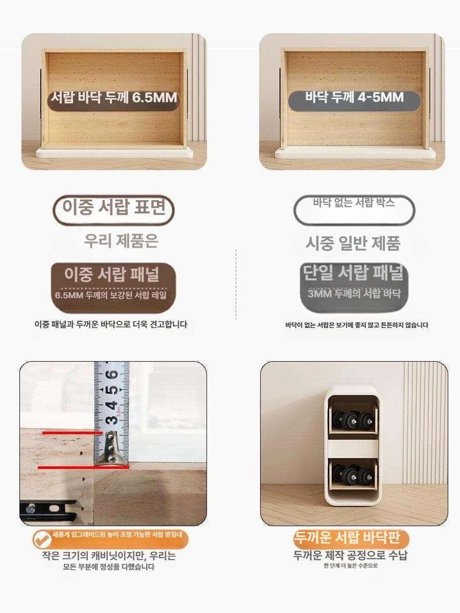 다용도 수납장 틈새 침실 선반 인테리어 협탁 슬림 다용도수납장 옷 도어 낮은 얇은 철제 - 상세 이미지 4
