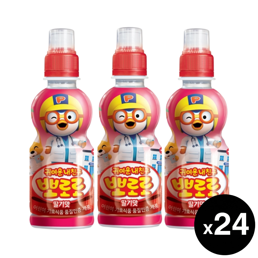 팔도 뽀로로 음료 딸기, 235ml, 24개 - 상품 이미지