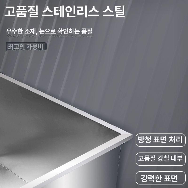 업소용 싱크대 정리함 스틸 비누 다기능 싱크 슬라이딩 스텐 다층 행주 작업대 카페 - 상세 이미지 5