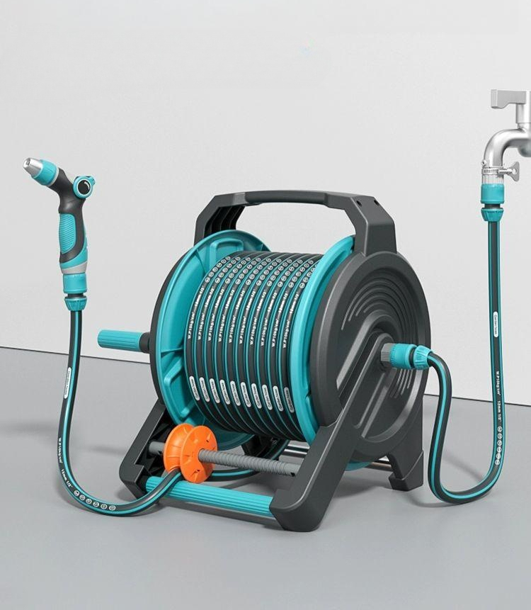 베란다 호스릴 세차 가든 고압 다용도 워터건 텃밭 고압분사기 세차 호스 물호스 원예 릴 - 상품 이미지