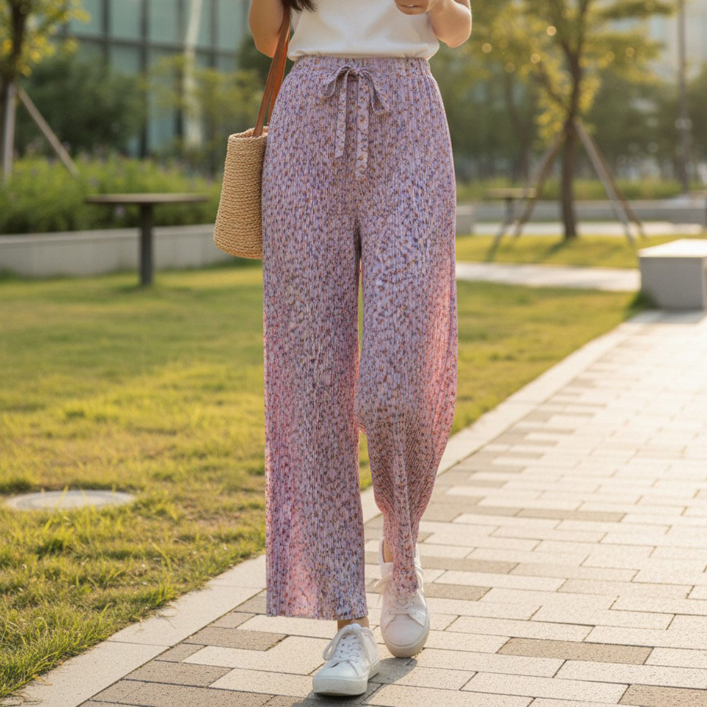 SD-260401 샤라빈 차르르핏 아이스쿨 주름 바지 - 패턴1 ONE