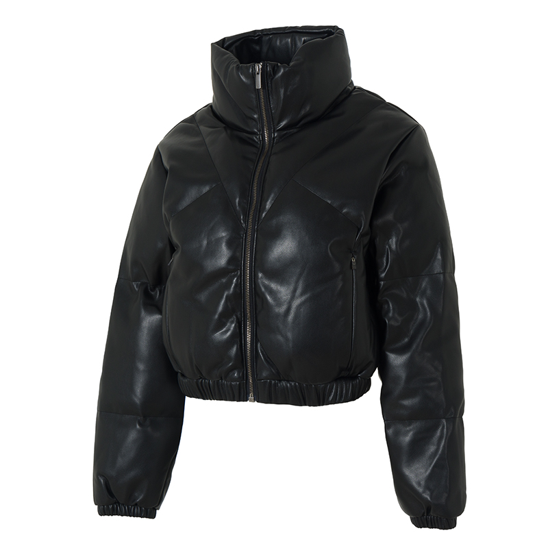 언더아머 Latitude Leather Puffer 블랙 여성