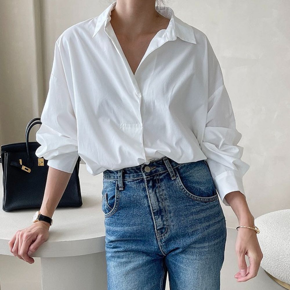 오프셔츠 블라우스 JSD-1007897 - 화이트