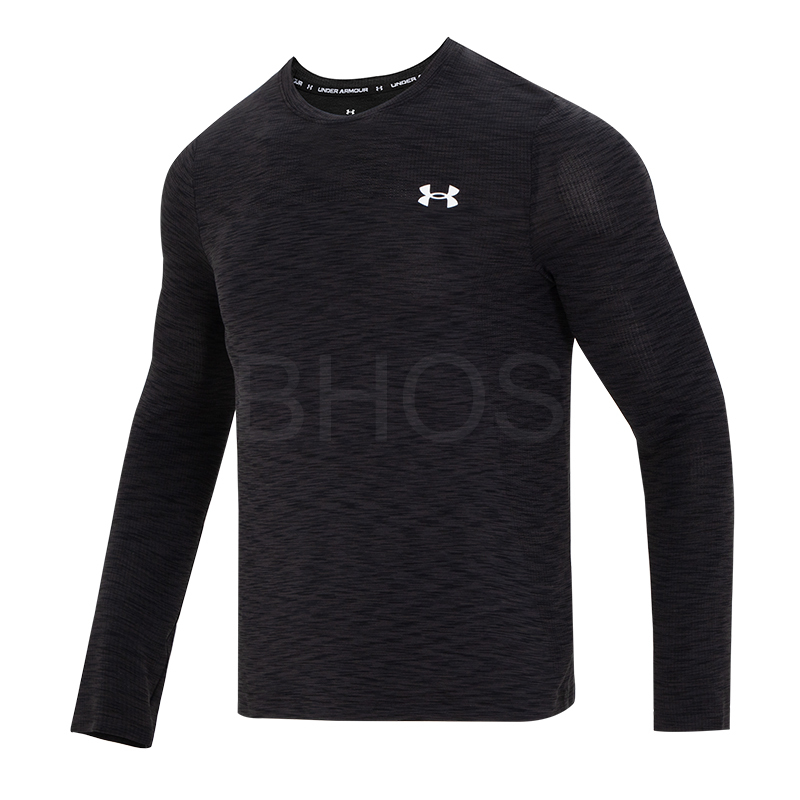 언더아머 UA Seamless LS 블랙 남성 티셔츠