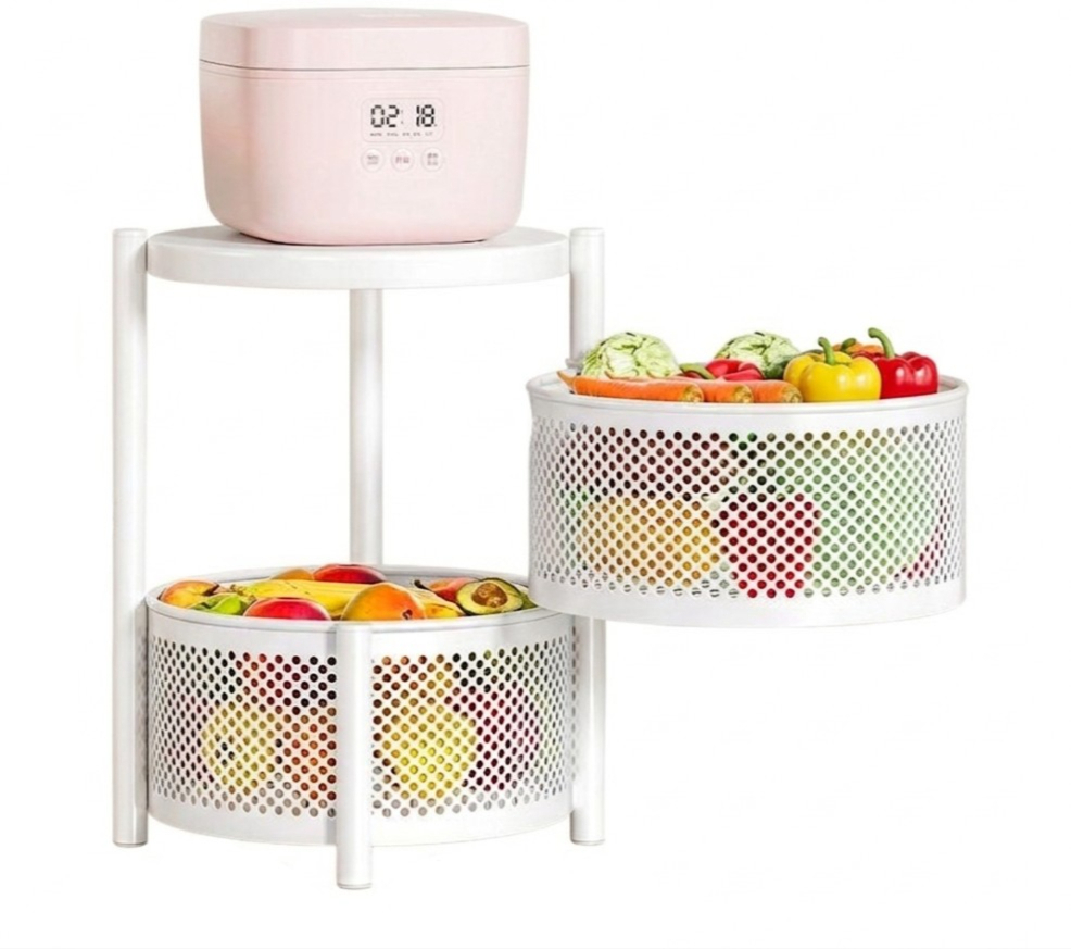 침실 서랍 트롤리 이동식 바퀴달린 거실 철망 캐비닛 흰색 주방 왜건 바구니 선반 다층 - 상품 이미지