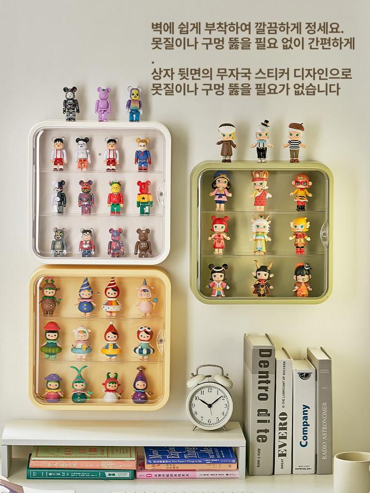 아크릴 피규어장식장 보관함 벽걸이 쇼케이스 피규어 진열 액자 인형 선반 미니 장식장 보관 - 상세 이미지 2