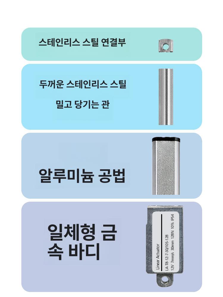 전기 실린더 리니어모터 왕복 엑추에이터 피스톤 전동 액추에이터 산업용 전기실린더 자동 - 상세 이미지 4