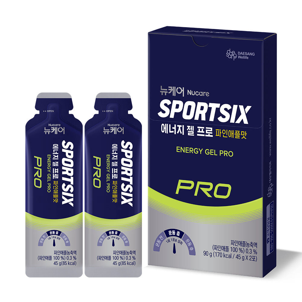 [체험팩] 뉴케어 스포식스 러닝 마라톤 에너지 젤 프로 파인애플 2포 - 상세 이미지 2