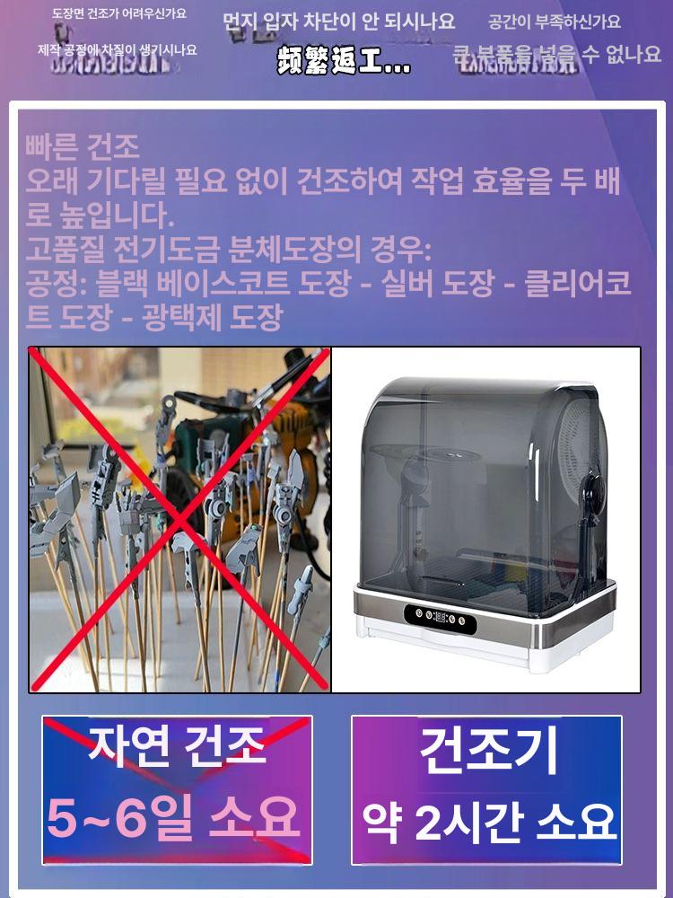 피규어 도색 건조기 부스 건조부스 페인트 도장 색칠 말리기 말리는 코팅 건프라 상자 건담 - 상세 이미지 4