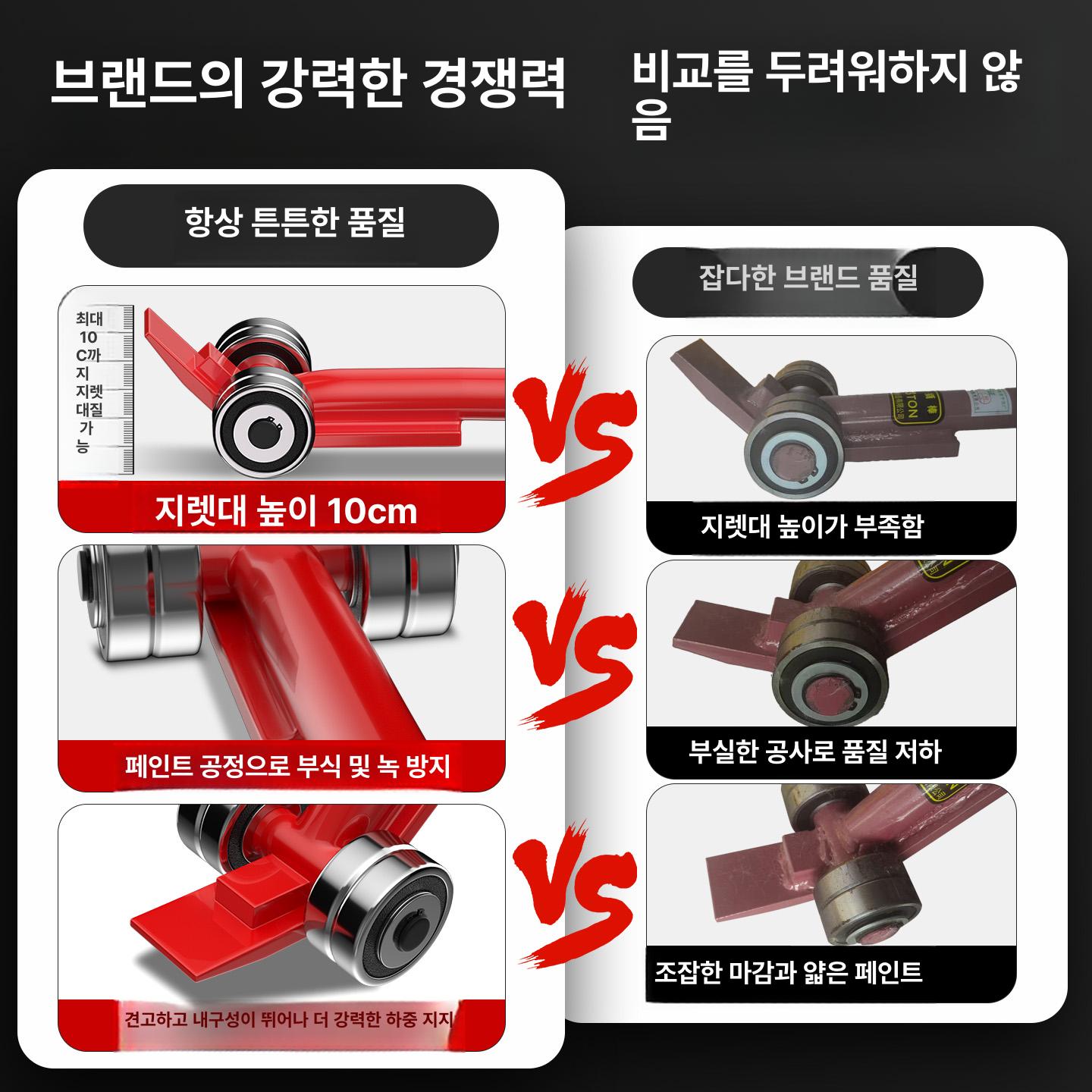 운반롤러 도비리프트 휠베어링 고하중 캐스터 도비 고중량 정비 구르마 리프팅 중장비 장비 - 상세 이미지 5