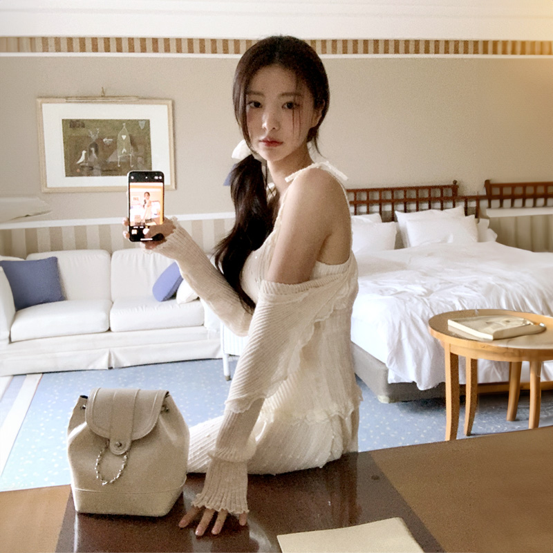 (여리핏♥) 베르사유 레이스 프릴 골지 가디건 cd3093 이미지 7