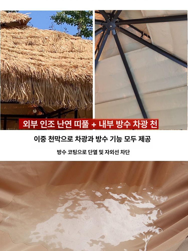 테라스 정자 주택 조립식 원두막 루프탑 전원주택 조립식정자 방갈로 오두막 차양막 썬룸 - 상세 이미지 3