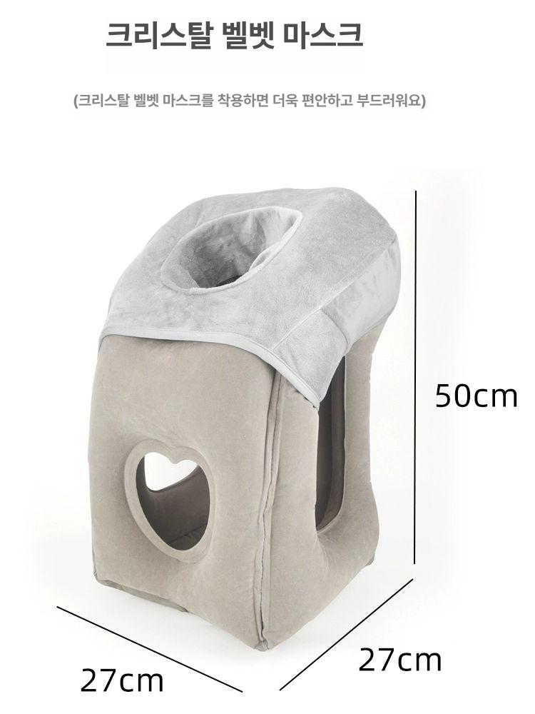 여행 목쿠션 베개 휴대용 승무원 쿠션 여행용 에어베개 목배게 기내 여행목배게 자형 기내용 - 상세 이미지 5
