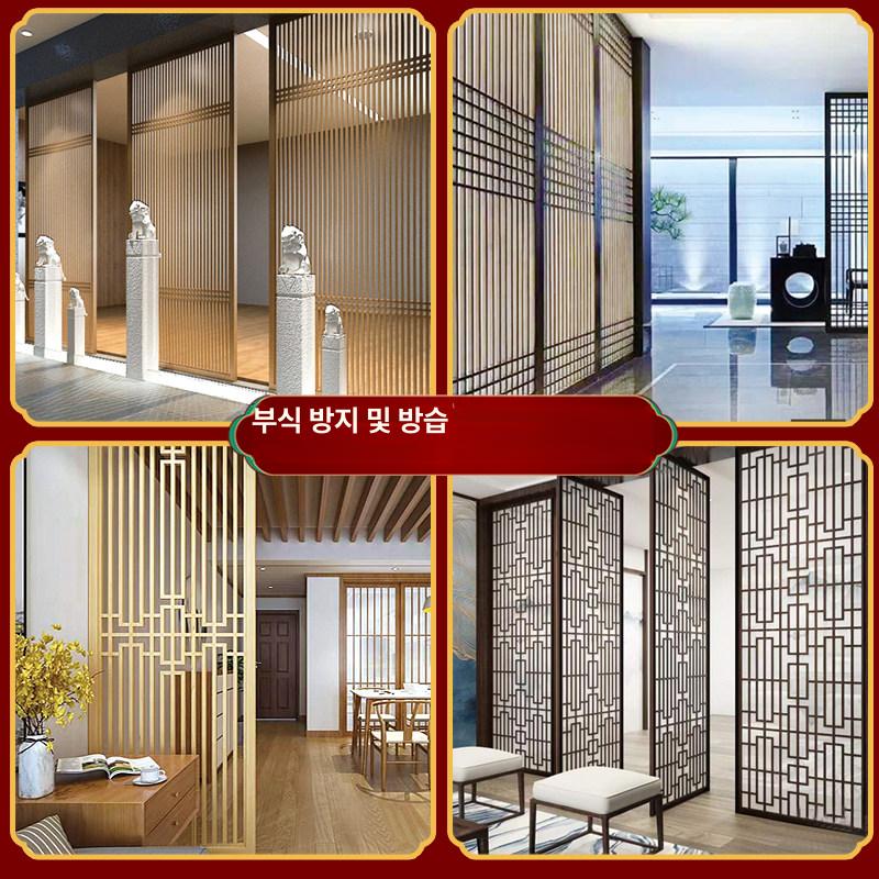 원목 파티션 격자 앤틱 한옥풍 가림막 한짝 소나무 인테리어 거실 식당 카페 빈티지 소품 - 상세 이미지 5