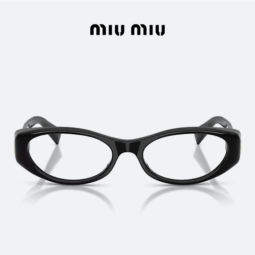 미우미우 MU03ZVF 16K1O1 블랙 캣아이 뿔테 안경테 - 상세 이미지 2