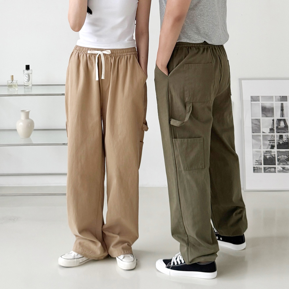 SD-262040 아이스쿨 지퍼포켓 9부 레이런 일자바지 - 검정