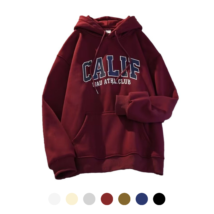 유니바운드 기모후드티 플리스 커플티 오버핏 단체복 캐주얼룩 남자긴팔티 - 베이지