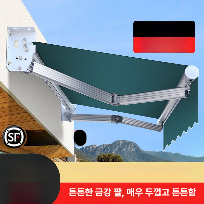 테라스 차양막 캐노피 방수 비가림막 폴딩 카페 비가림 천막 옥상 발코니 워터프루프 야외 - 상세 이미지 2