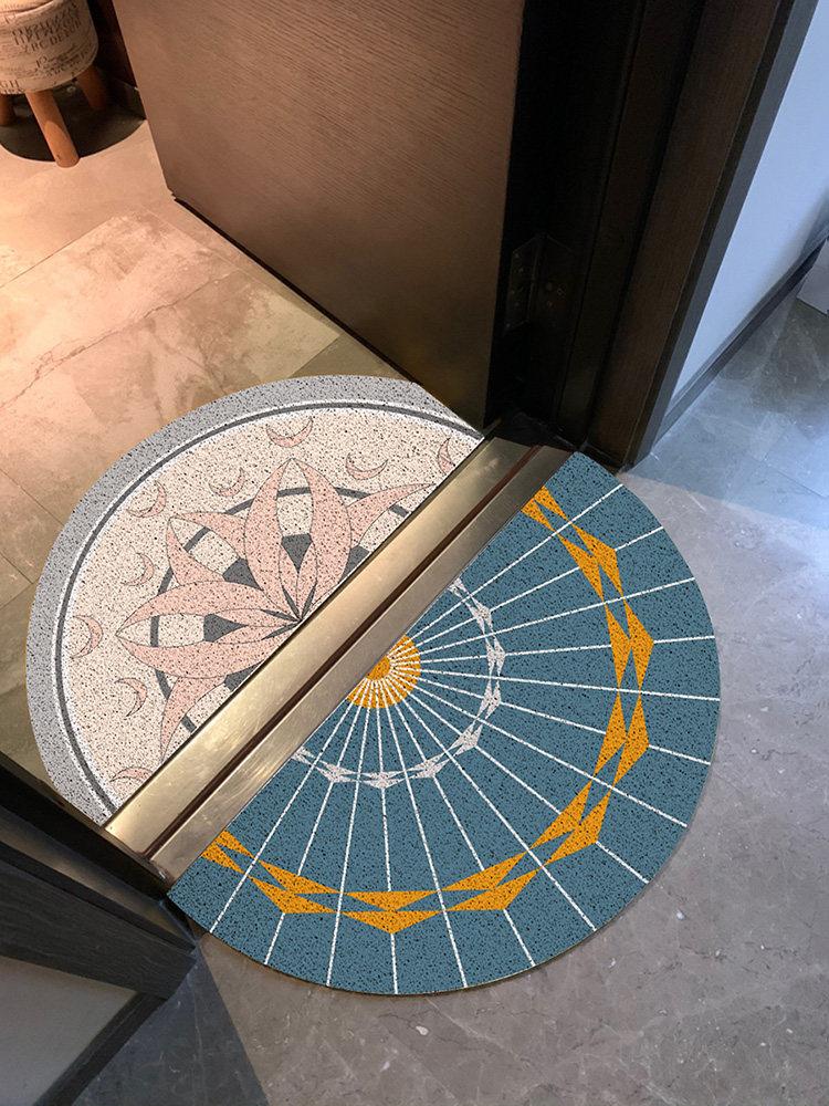 욕실 바닥매트 반원형 미끄럼방지 매트 입구 물 흡수성 건조 목욕 홈 부드러운 고무 샤워 - 상세 이미지 2