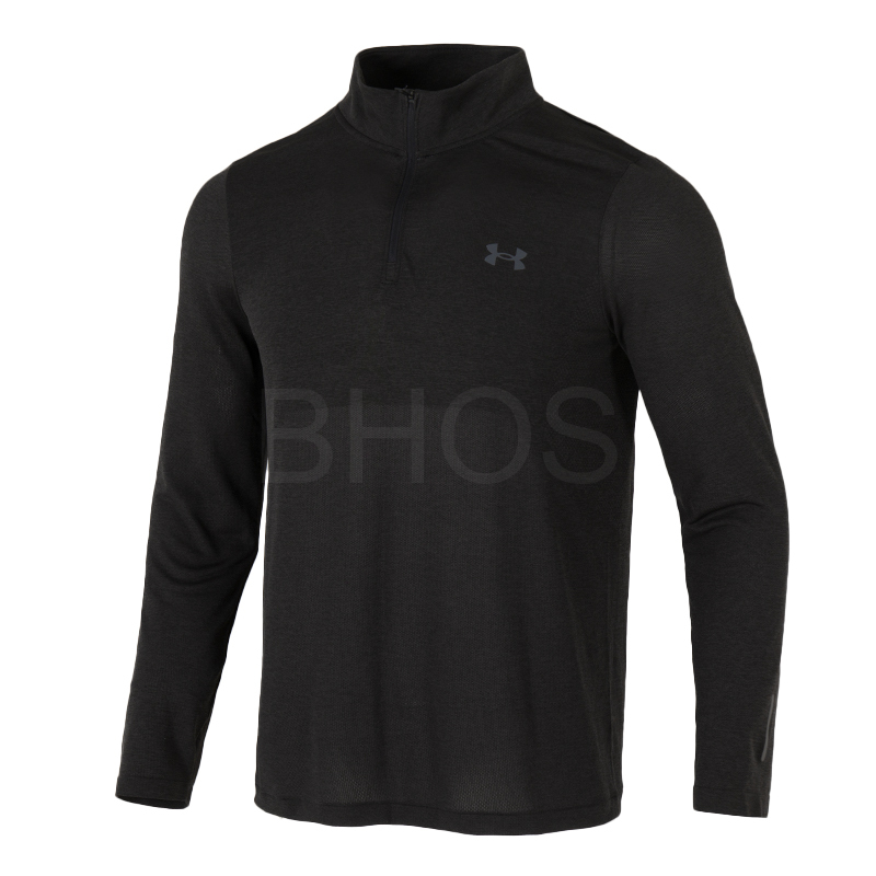 언더아머 UA SEAMLESS STRIDE 1 ZIP 블랙 남성