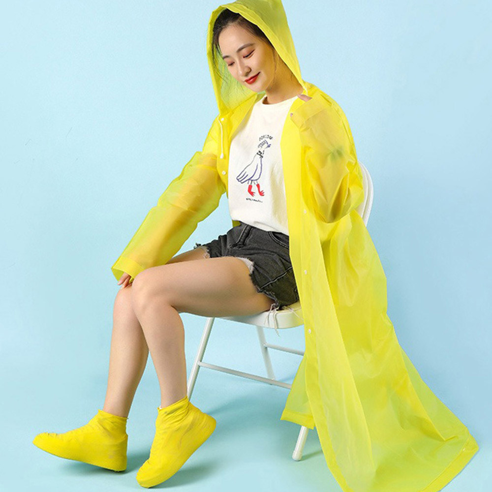 코어스 고급 EVA 방수 우비 남여공용 비옷 - 블루