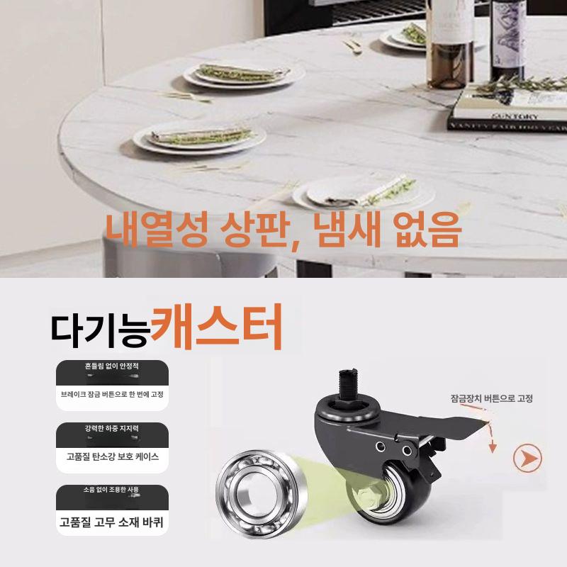 보조 테이블 접는식탁 원형 간이식탁 책상 우드 미니 접이식 접이식테이블 식탁 원탁 이동식 - 상세 이미지 4