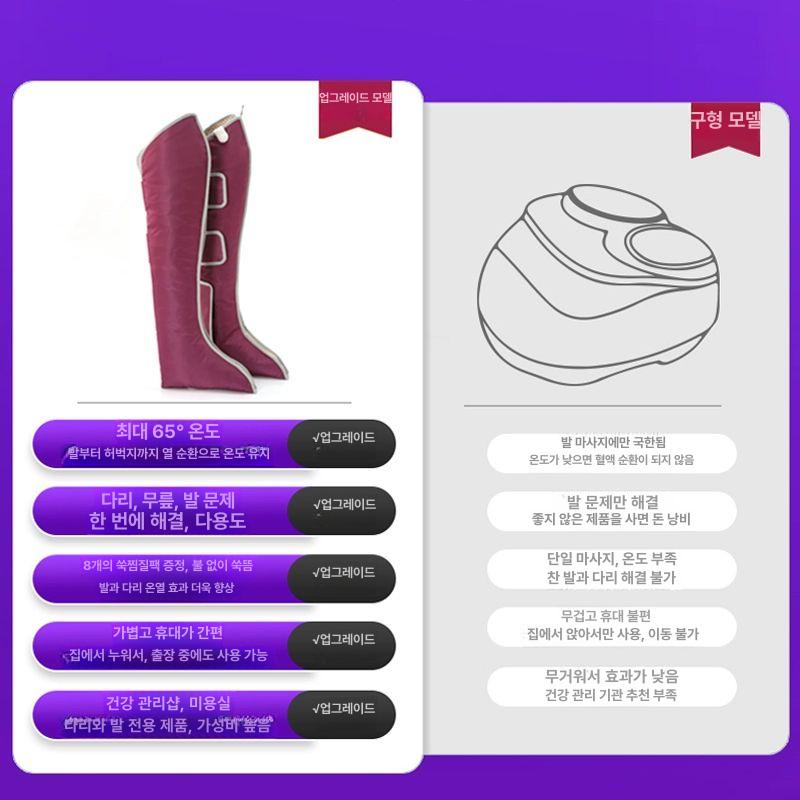 다리 마사지기 종아리 워머 온열 다리보온기 허벅지 발마사지기 발 임산부 본체 부종 롤러 - 상세 이미지 4