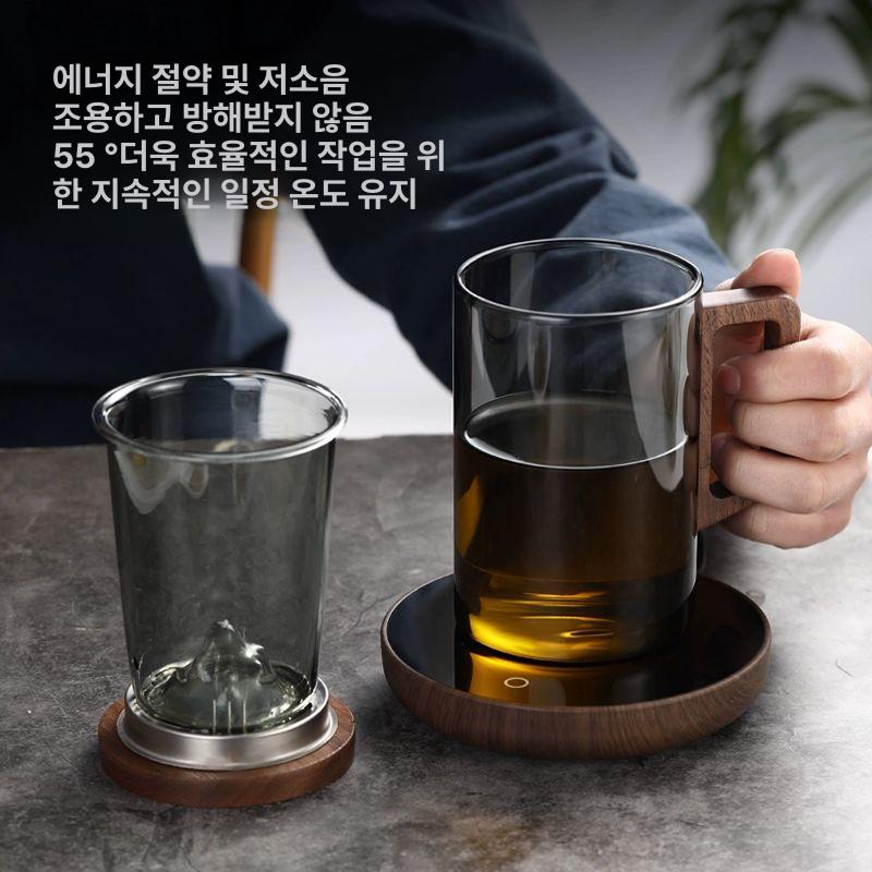 전기 티워머 컵 보온 워머 베이스 다도 머그 히터 미니 주전자 차우리는 온열 단열 커피팟 - 상세 이미지 5