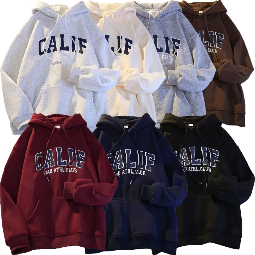 유니바운드 기모후드티 남자긴팔티 플리스 커플티 오버핏 단체복 캐주얼룩 - 아이보리