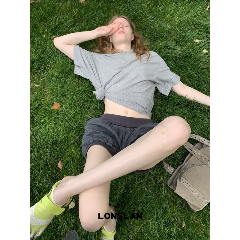 LONSLAN 론슬란 여성반바지 벌룬 카고팬츠 바지 - 상세 이미지 5