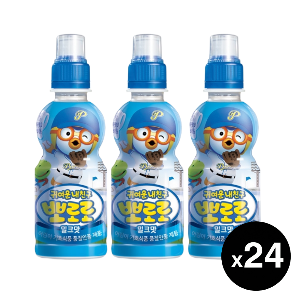 팔도 뽀로로 음료 밀크, 235ml, 24개 - 상품 이미지