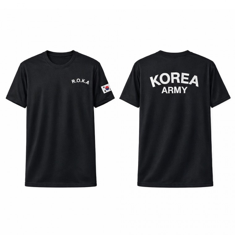 ROKA 로카티 쿨링 반팔 군대 티셔츠 코리아 ARMY 블랙, 95 - 상세 이미지 2