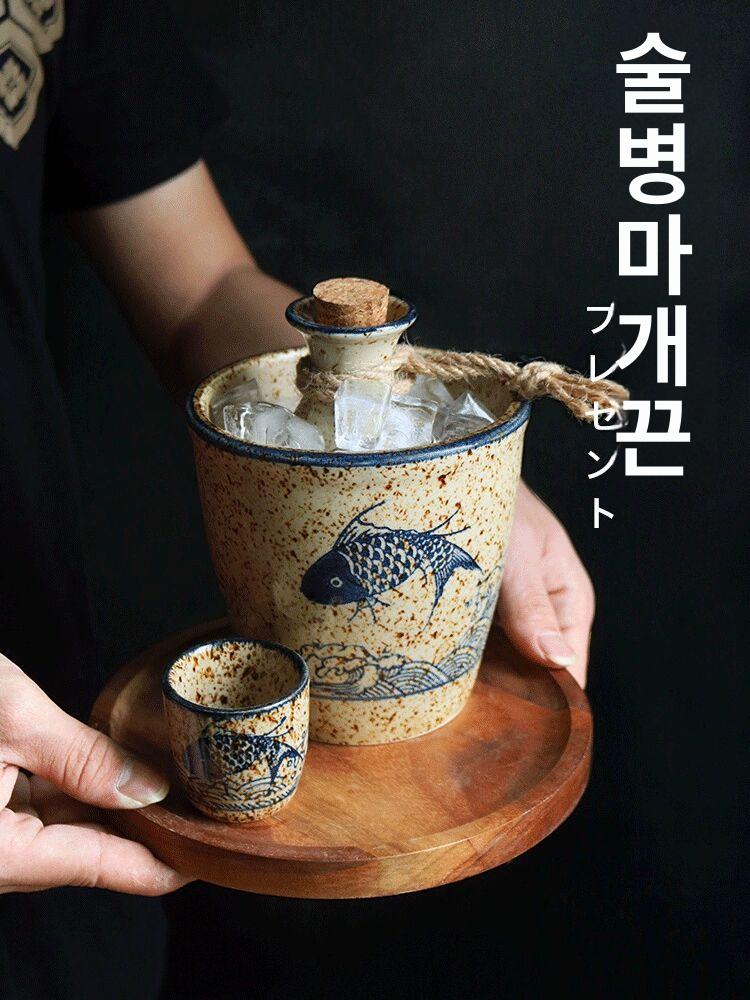 일식 사케잔 워머 정종 이자카야 일본풍 고량주잔 소형 (3oz) 1잔 1병 - 상세 이미지 2