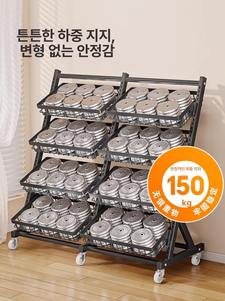 편의점 진열대 과일매대 이동식 마트 블랙 디스플레이 상품 전시대 펜트리 선반 야채 매장 - 상세 이미지 3