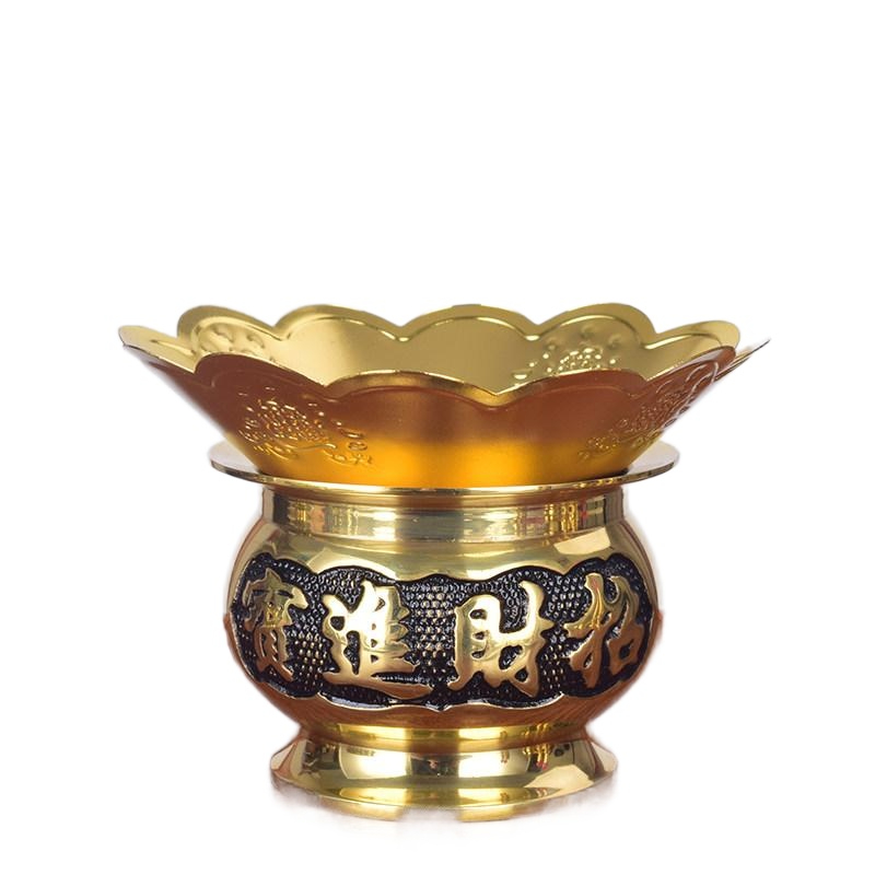 구리 향로 사찰 세트 황동 인센스 연꽃 공양 순수 제사 가정용 동향로 절 명상 향피우기 - 상품 이미지