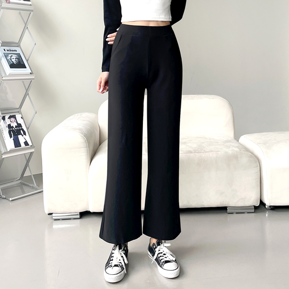 여성 러티 스판밴딩 세미와이드 롱팬츠 JB-1007293 - 화이트