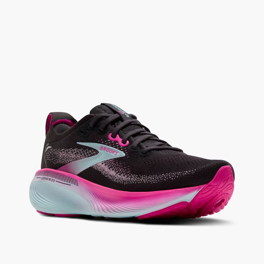 브룩스 Adrenaline GTS 25 여성 런닝화 운동화 Black/Cyber Pink/Iced Aqua - 상세 이미지 2