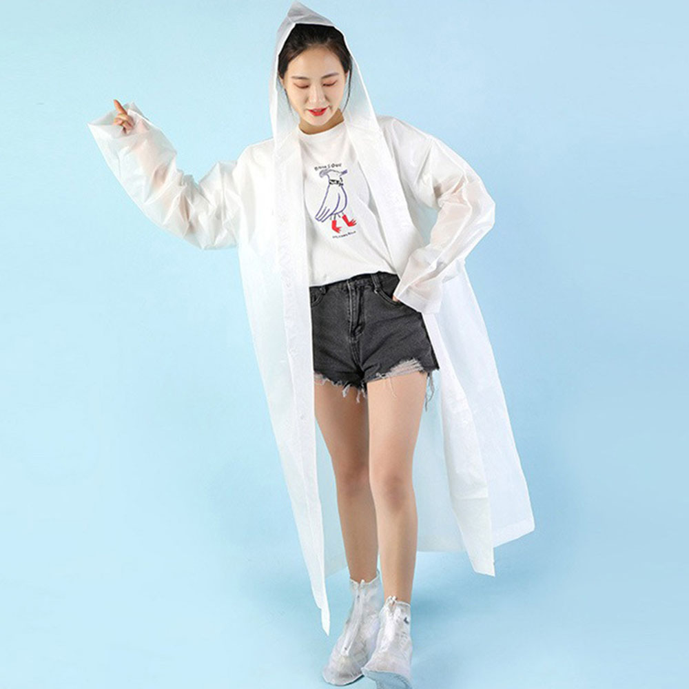 코어스 고급 EVA 방수 우비 남여공용 비옷 - 블루