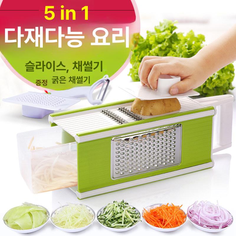 다기능 채칼 멀티커터 야채 슬라이서 양파 다지기 초퍼 미니서 필링기 - 상세 이미지 2