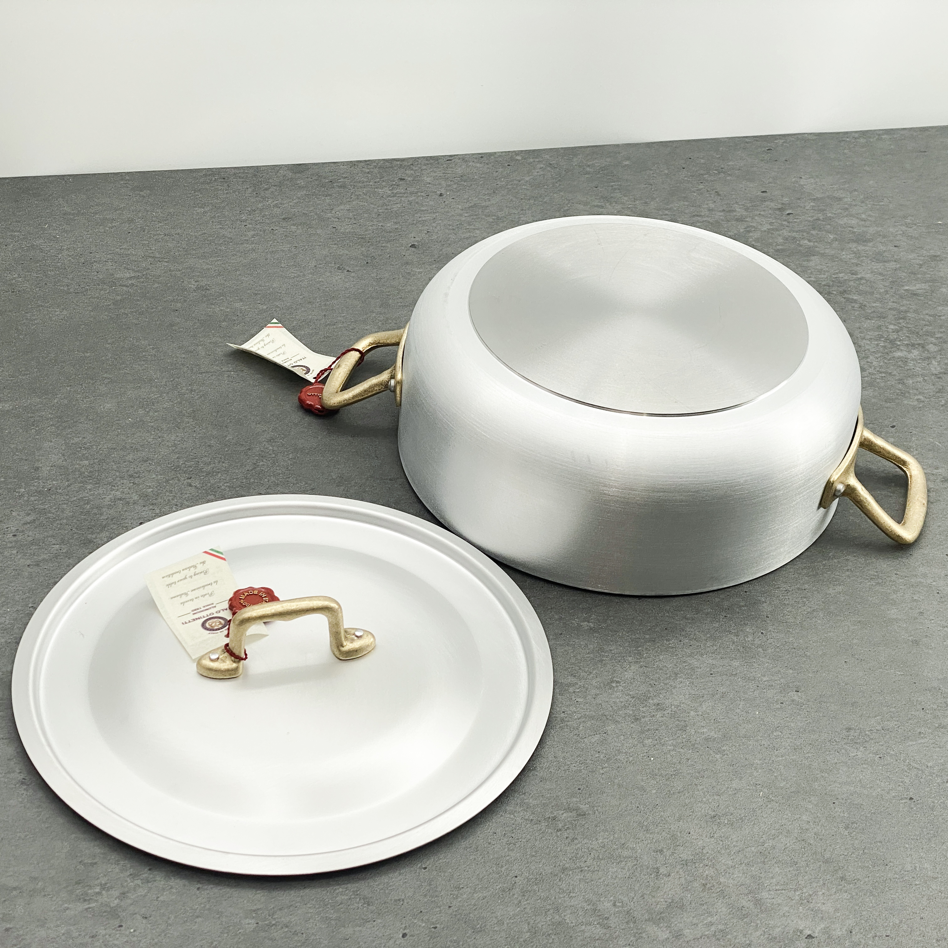14번 24cm 소테팬(인덕션O) 브라스 핸들 이탈리아 오티네티 이미지 6