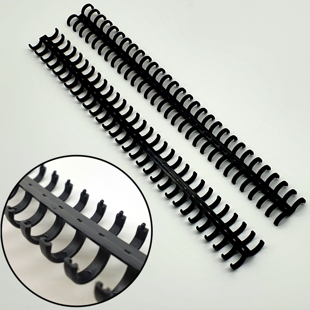 셀프제본 학원교재정리용루즈링 레시피북제본클릭링 블랙 12mm - 상품 이미지