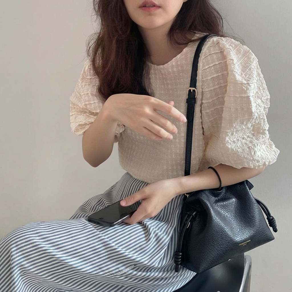 제이바바 미니 복조리백 여성 버킷백 복조리가방 데일리 만두백 이미지 2