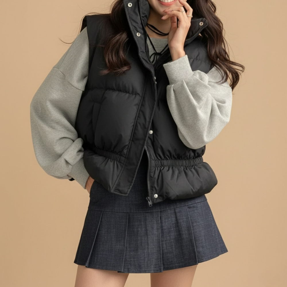 숏 패딩 베스트 HPC-1007886 - 그레이