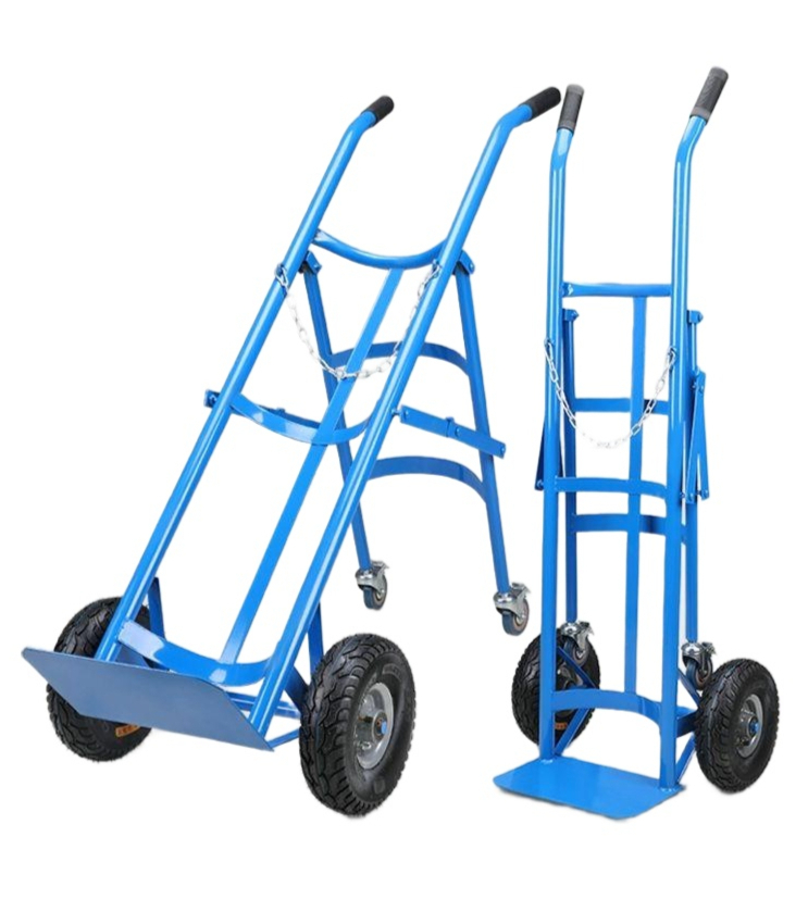 산소통 운반카트 가스 밀차 공장용 트롤리 핸드카 이동식 수레 - 상품 이미지
