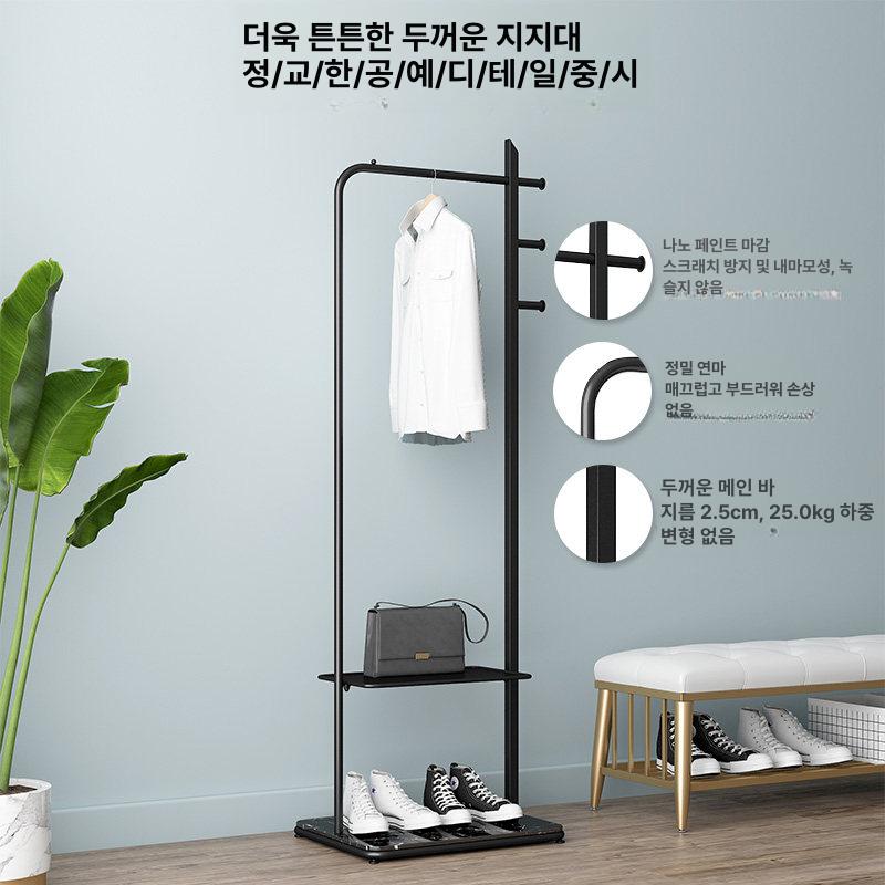 코트랙 선반 철재 이동식 프레임 옷거리 행거 행가 우드 옷걸이 조립식 옷걸이대 서랍 스틸 - 상세 이미지 2