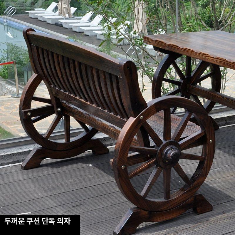 업소용 벤치 원목 등받이 체어 긴의자 원목의자 식탁 의자 카페 편한 인테리어 식당 우드 - 상세 이미지 5